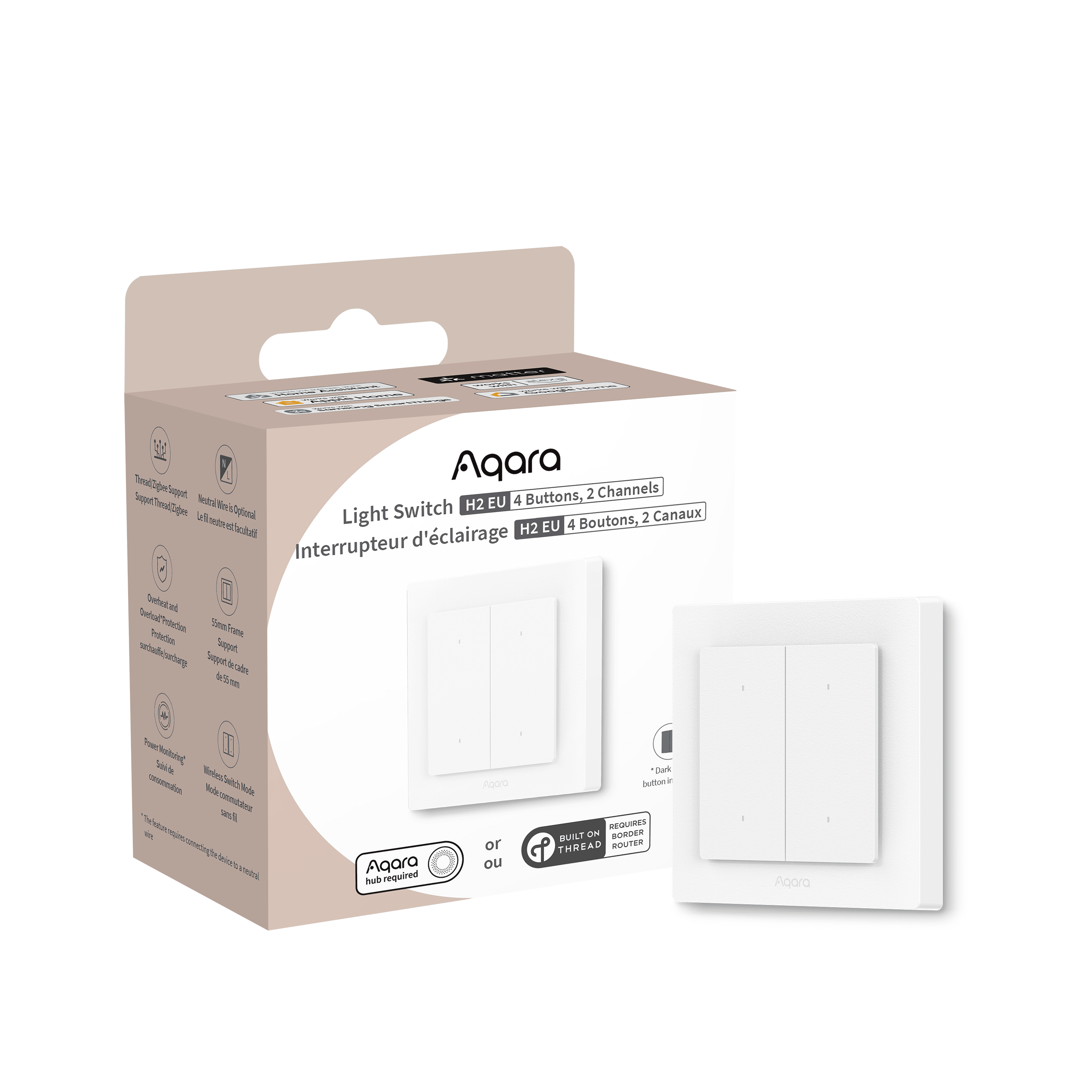Aqara Smart Light Switch H2 EU — detail 1